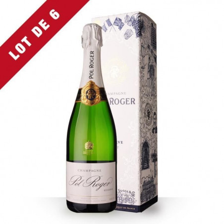 Champagne POL ROGER Brut Réserve en étui - 6x75cl