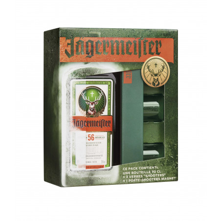 Coffret JAGERMEITER mini metre 3 shots + 1 bouteille 70cl