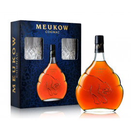 Coffret Meukow V.S.O.P Superior Cognac + 2 verres 40% Vol. 70cl