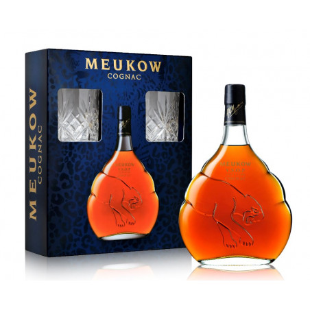 Coffret Meukow V.S.O.P Superior Cognac + 2 verres 40% Vol. 70cl