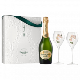 Coffret Perrier-Jouët Grand Brut GreenBox +2 flûtes