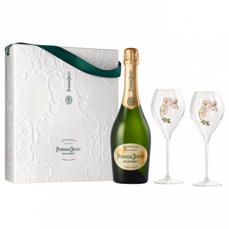 Coffret Perrier-Jouët Grand Brut GreenBox +2 flûtes