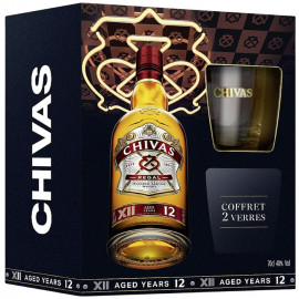 Coffret Chivas 12 ans Régal  Whisky Blended 70cl + 2 verres   -  Ecosse